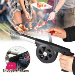 BBQ Air Blower Fan Portable Hand Crank Air Blower Grill Picnic Camping Cooking Stove Accessories Outdoor Barbecue Fire BlowerBBQ Blowers