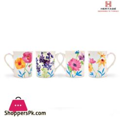 Blue Leaf Flower Mugs 1 Pc