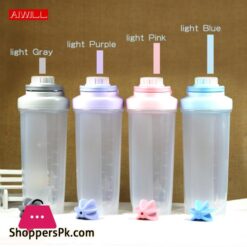 AIWILL 700ml Creative Shake Bottle plastic sports bottles portable protein powder mixing gift outdoor water bottle BPA FREEShaker Bottles