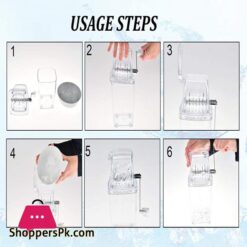 HOME X Hand Crank Ice Crusher Ice Maker Machine Clear Ice Crusher for Home Use 9 12 L x 5 W