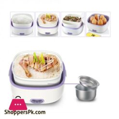 Multifunctional Electric Lunch Box Mini Rice Cooker Portable Food Heating Steamer Heat Preservation Lunch Box EU Plug