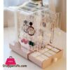 Portable High end Jewelry Box Dustproof Large capacity Earring Jewelry Display Shelf Lipstick Necklace Tiara Finishing BoxStorage Boxes Bins