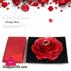 Unique Pops Up Rose Wedding Engagement Rings Box Surprise Jewelry Storage Holder Valentines day Best Gift Boxes For Women RingsJewelry Packaging Display