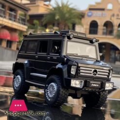 1:24 Unimog U5000 Alloy Car Model Diecast & Metal SUV Toy Car Model Simulation Sound Light Kids Collection Gift