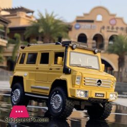 1:24 Unimog U5000 Alloy Car Model Diecast & Metal SUV Toy Car Model Simulation Sound Light Kids Collection Gift