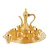 Osena Pewter Metal Paytaht Zamzam Kawa Set Golden Turkey Made - 242-K-18