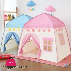 Folding Kids Tent Baby Play House Large Room Flowers Blossoming Tipi Indoor Outdoor Tent Best Birthday Gift Pink Big TeepeeToy Tents