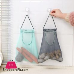 Creative Kitchen Vegetable Storage Mesh Bag Multi purpose Ginger Garlic Onion Sorting Bag Organizer Reusable Foldable BasketsBags Baskets