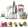 Kenwood Multipro Express Food Processor 30 Litre Bowl With Express Serve 12 Litre Blender Dough Hook Whisk 3 Slicing and Grating Discs Multi Mill 1000 Watts FDP65880SI