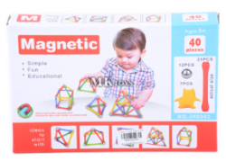 Geomag Classic - 40 Pieces - Magnetic Construction for Children - Green Collection - 100% Recycled Plastic Educational Toys, Multicolor (271)