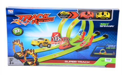 PULL BACK SUPER TRACK RACER (W/2CARS) 68816