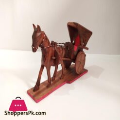 Traditional Tanga Buggi Wooden Horse Carriage Home Dcor Wooden Horse