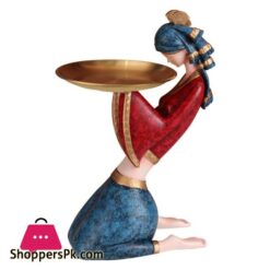 Victoria Girl Doll Storage Tray Plate Decoration Home Decoration Desktop Resin Art Sculpture Statue