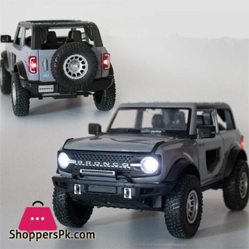 1:24 Ford Bronco Lima Alloy Car Model Diecast Metal Toy Off-road Vehicles Car Model Simulation Sound Light Collection Kids Gifts