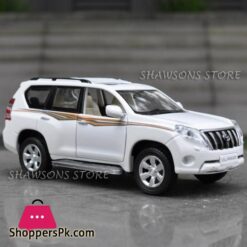 132 Scale Diecast Metal Car Model Toyota Land Cruiser Prado SUV Replica Pull Back Toy With Sound Lightdiecast metal