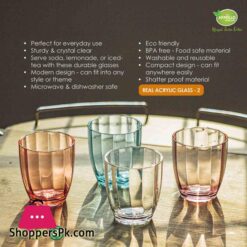 Appollo Real Acrylic Glass Model 2 Set 6 pieces 450ml