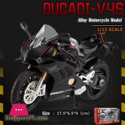 Ducati V4S Motorcycle Model Iocomotive Toy With Light Simulation Childrens Diecast Toy Car Christmas Gift Car DecorationDiecasts Toy Vehicles