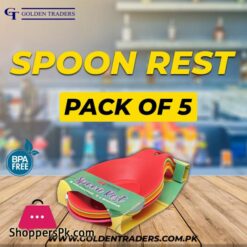 5 Pieces Pack GT Shop Spoon Rest Plastic Spoon Rest Heat Resistant Kitchen Utensil Spatula Holder Cooking Tool Spoon holder Spoon holder for Kitchen