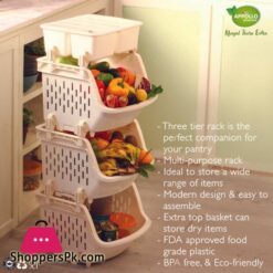 Three tier Kitchen Rack with storage box