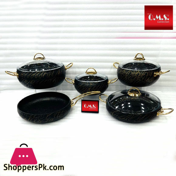 OMS Avant-garde Granite Cookware Set of 9 Turkey Made - 3055