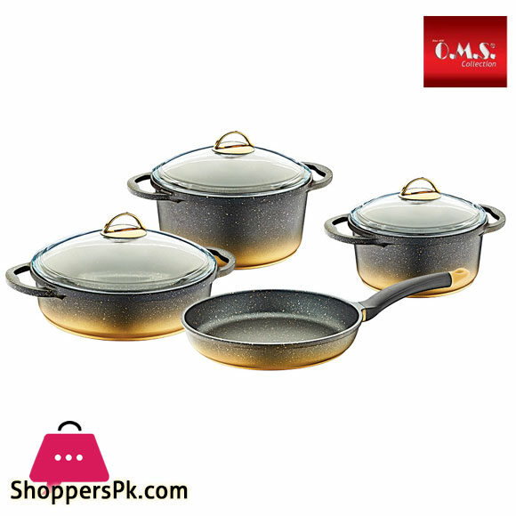 OMS Granite Cookware Set of 7 Turkey Made - 3043