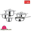 OMS Stainless Steel Cookware Set of 9 Pieces Turkey Made - 1024