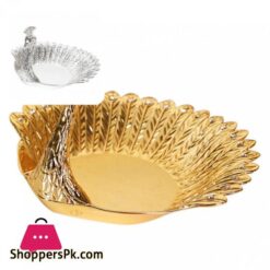 Nut Bowl Peacock Shape Beautiful Decorative Carved Vanity Appetizer Cake Cookie Serving PlatterDishes Plates