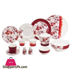 MK64 Flower Red Dinner Set 47 Piece