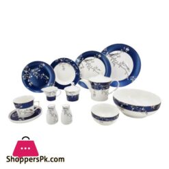 MK253 Blue White 47 Piece Dinner Set