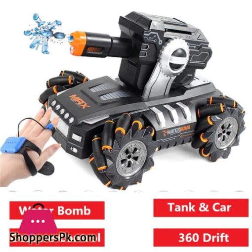 New Water bomb Tank Car 2.4G Drift launch water bomb vehicle Gesture watch control car 360 degree rotation rc stunt car toy
