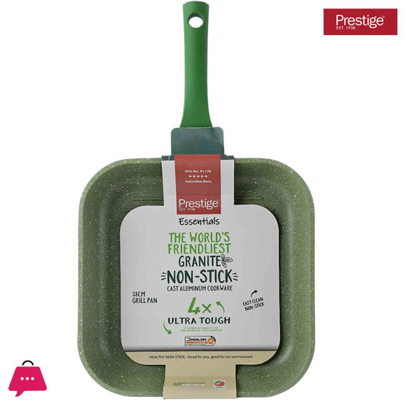 Prestige Granite Essentials Square Grill Pan - 28cm - 81128