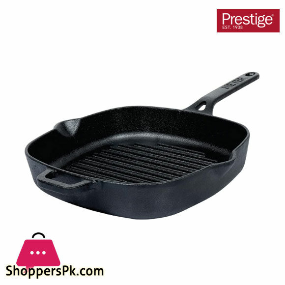 Prestige Meyer Square Skillet Pan Cast Iron FRYPAN Fry Pan 25CM - MY48492