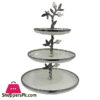 Orchid 3 Tier Cake and Cupcake Stand for Birthdays Wedding Party Dessert Holder Stand Silver - WB985