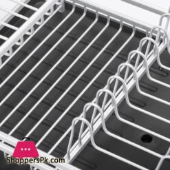 4 in 1 Aluminum Alloy Kitchen Dish Drying Rack Sink Drainer Plates Bowls Organizer Accessories Cutlery Wine Glass Storage Shelf