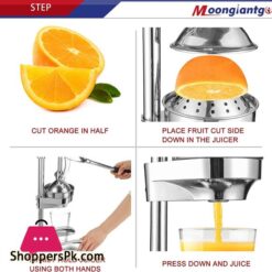 Moongiantgo Commercial Manual Juicer Hand Press Citrus Juicer Extractor Pomegranate Orange Lime Lemon Squeezer Fruit Juicer Machine