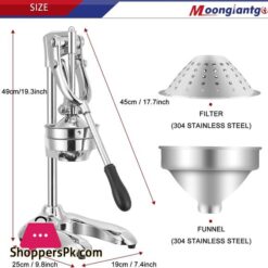 Moongiantgo Commercial Manual Juicer Hand Press Citrus Juicer Extractor Pomegranate Orange Lime Lemon Squeezer Fruit Juicer Machine