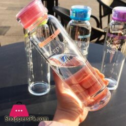 350ml Koreanische Nette Candy Farbe Glas Wasser Flasche fr Gilr Tragbare Outdoor Saft Trinken FlaschenWasserflaschen