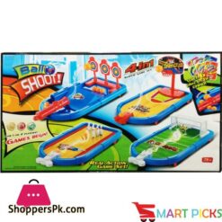 Smart Picks 4 in 1 Ball Shoot Action Game Ball Shoot Bowling Set Football and Basketball