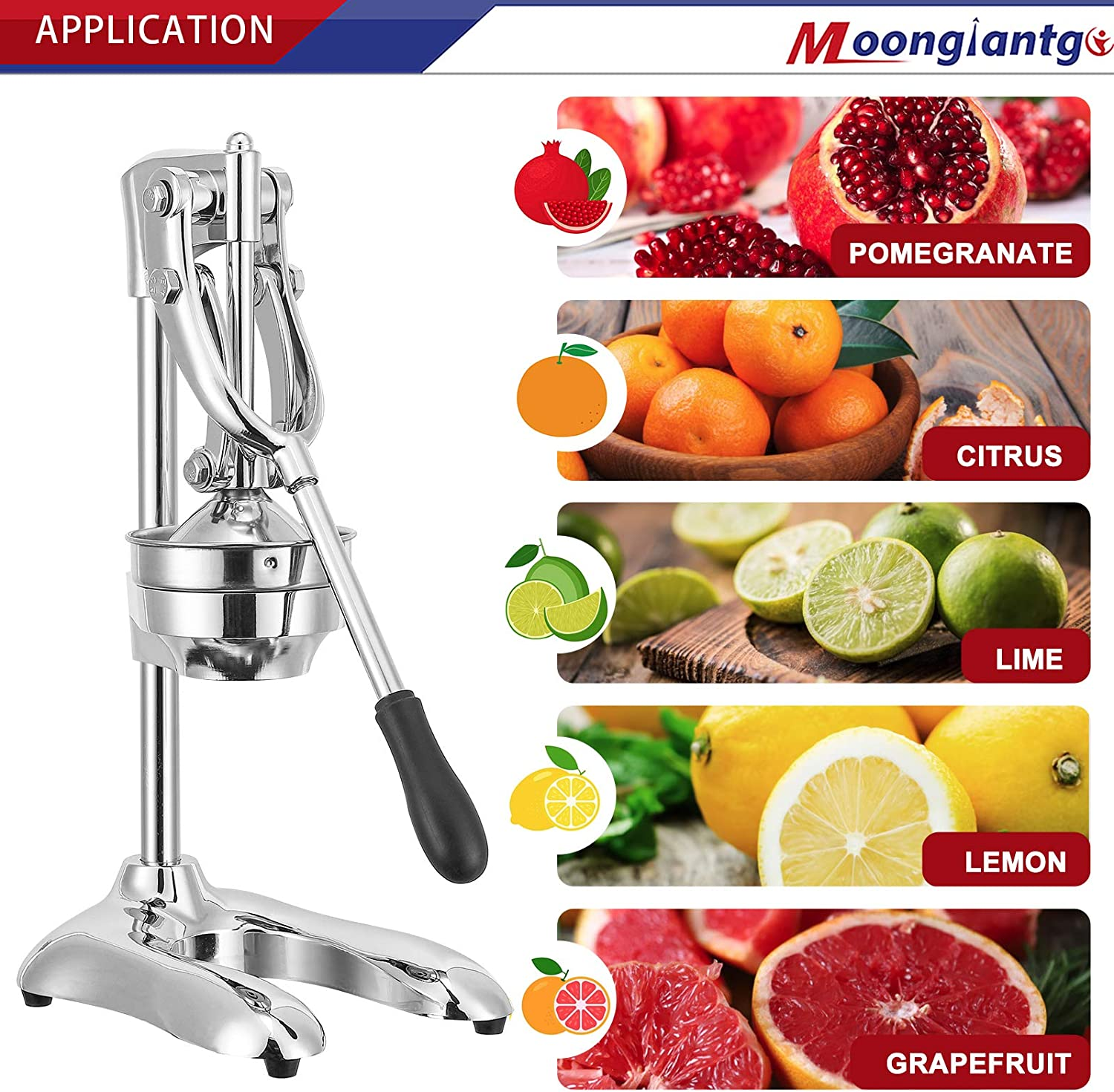 Commercial Manual Juicer Hand Press Citrus Juicer Extractor Pomegranate Orange Lime Lemon Squeezer Fruit Juicer Machine