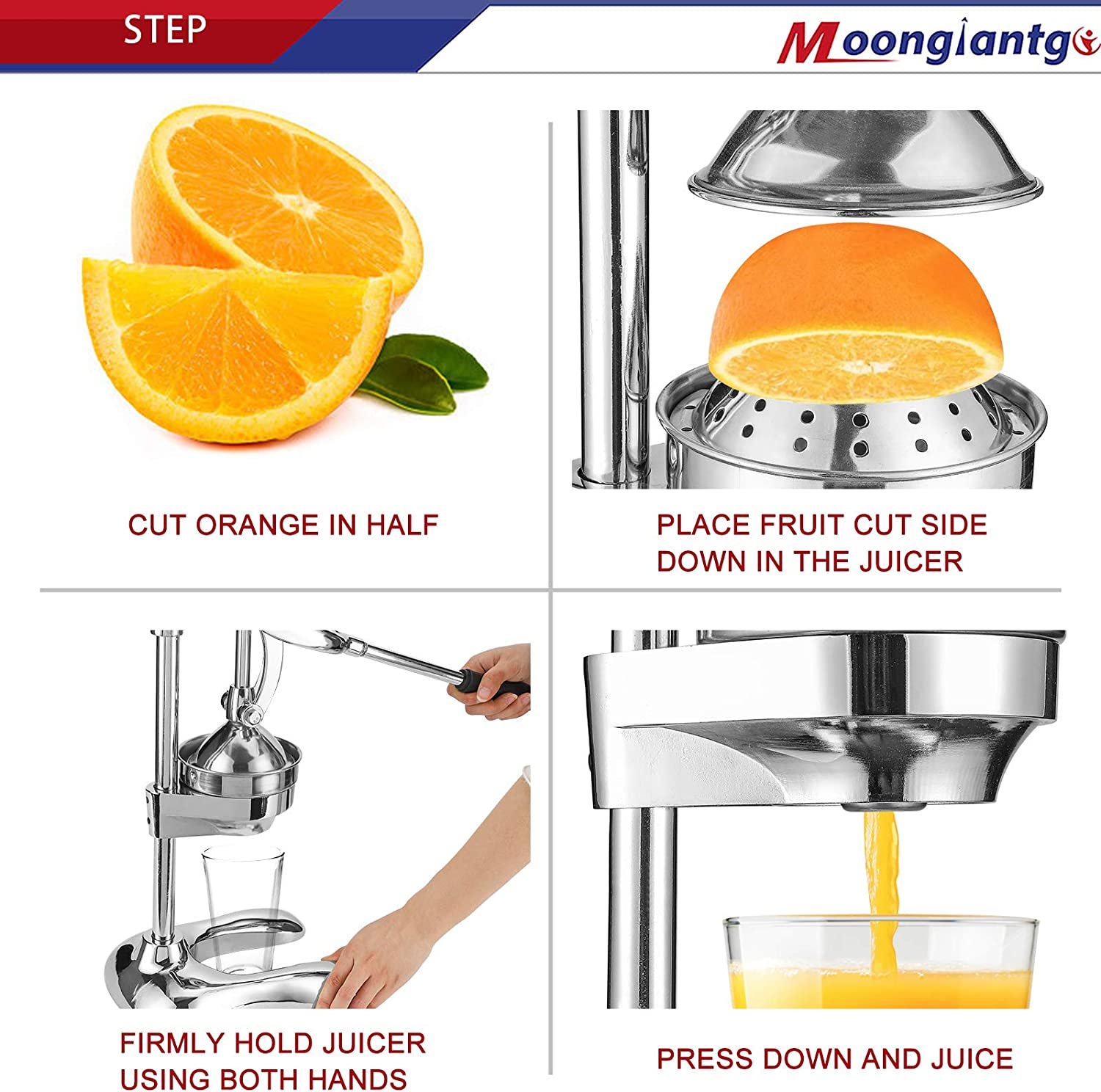 Commercial Manual Juicer Hand Press Citrus Juicer Extractor Pomegranate Orange Lime Lemon Squeezer Fruit Juicer Machine