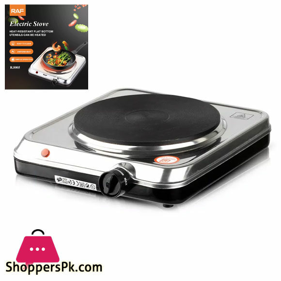 RAF Stainless Steel Electric Hot Burner Solid Hot plate Countertop Single Flat Burner Hot Plate - R-8005