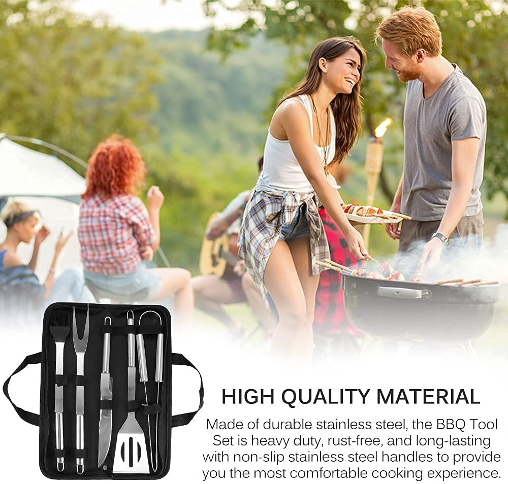 BBQ Utensils Stainless Steel Barbecue Grilling Tools Set Cooking Tools Kit for Outdoor Cooking BBQ Tools Accessories