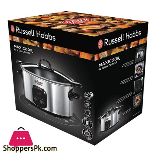 Russell Hobbs Slow Cooker Stainless Steel 6 Liter