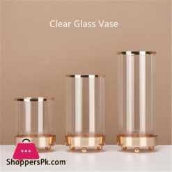 Glas Blume Vase Nordic Hydrokultur Blume Flasche Kosmetik Pinsel Lagerung Eimer Ins Blume Anordnung Topf Home Floral DecoVasen