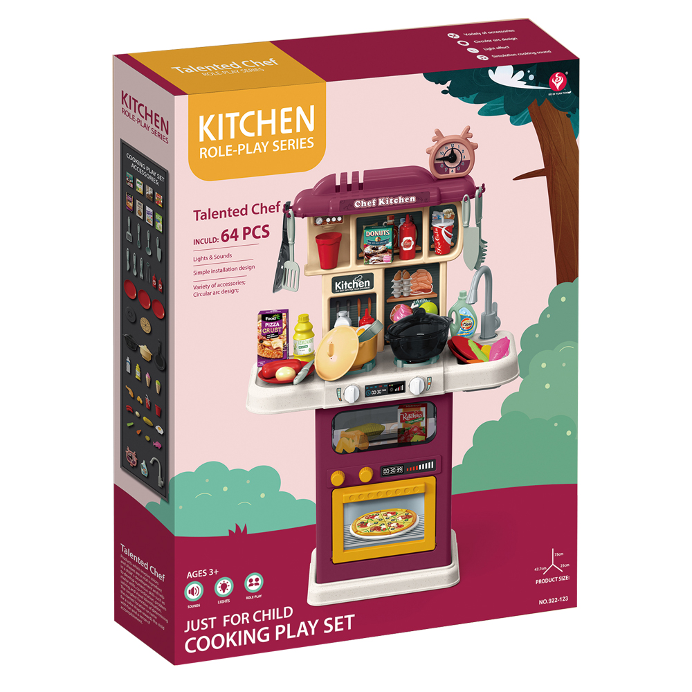 Talented Chef Kitchen &Amp; Cooking Play Set 64 Pieces 6 Talented Chef Kitchen &Amp; Cooking Play Set 64 Pieces
