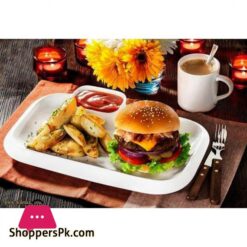 1 Piece Melamine Tikka Platter Melamine Material White Black