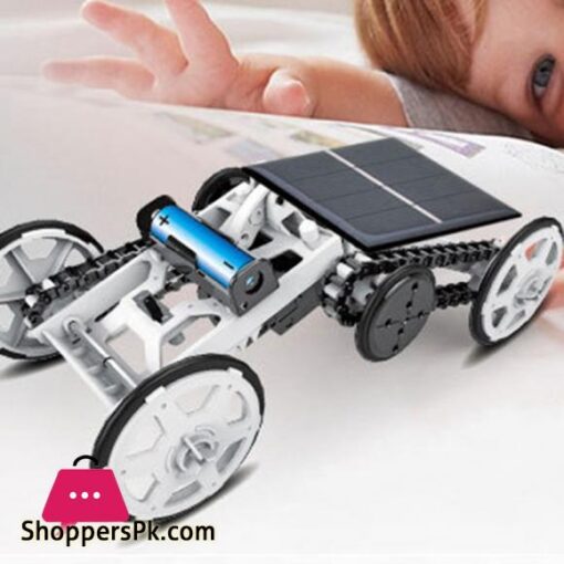 DIY Solar Climbing Vehicle Science Four Wheel Drive Car Building Block Assembled Electric Model Car Toy