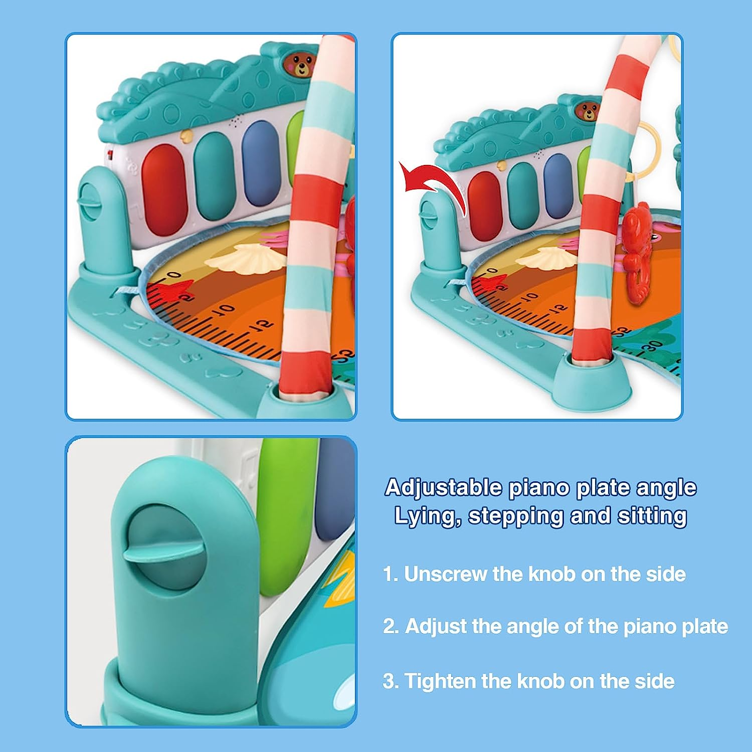 Baby Play Mat Baby Gym Piano With Music &Amp; Lights 20 Baby Play Mat Baby Gym Piano With Music &Amp; Lights