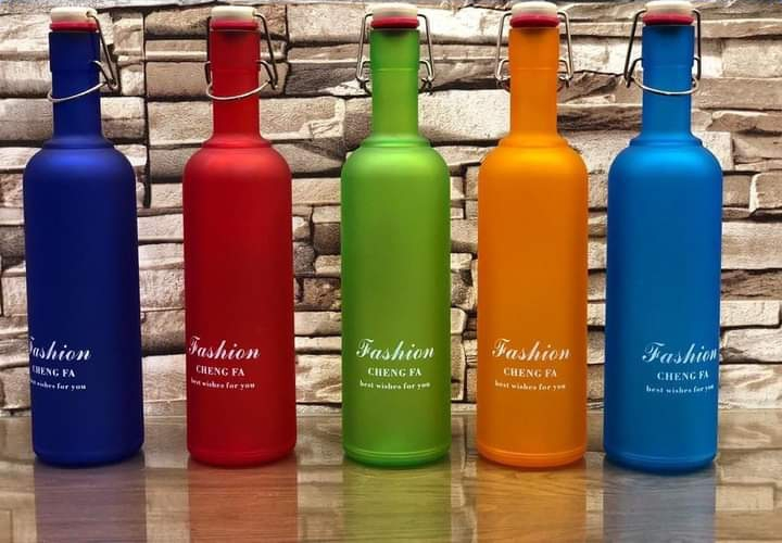 Frosted bottle in Different Colors