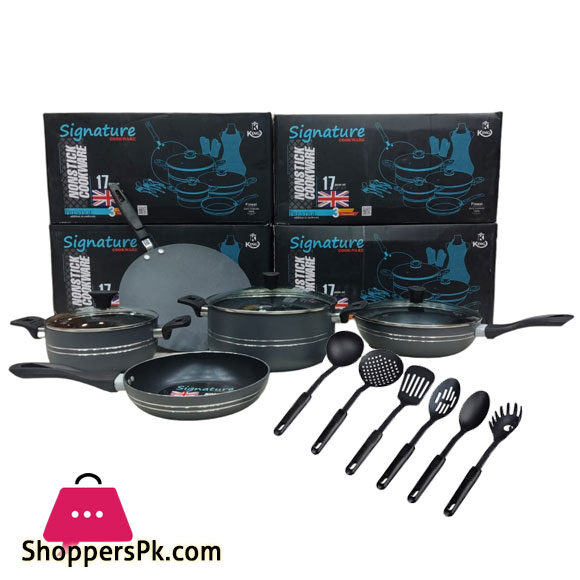 Signature Non Stick Cookware Set 17 Pcs